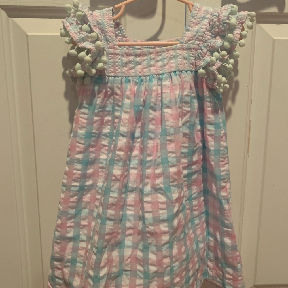 Pastel Dress with detailed sleeves 2T